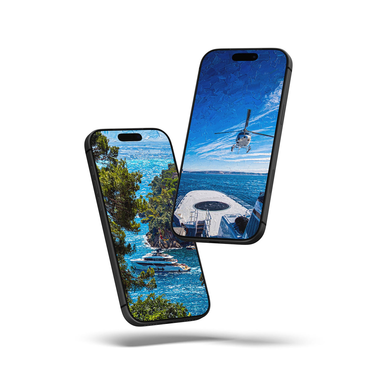 Wallpaper cala yate vista aerea iPhone